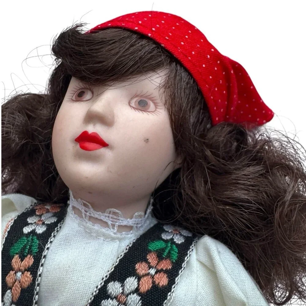 DANBURY MINT Dolls of The World - ITALY - Vtg 90s Porcelain Real Clothes Retired